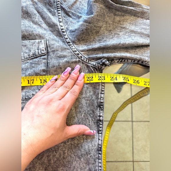 🦖AMERICAN EAGLE OUTFITTERS MEN’S  BLACK WASH DENIM SHIRT SIZE-L - Picture 6 of 9